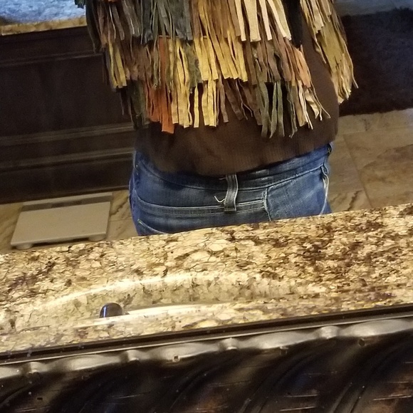 Lucky brand RARE suede fringe vest small - Picture 5 of 6